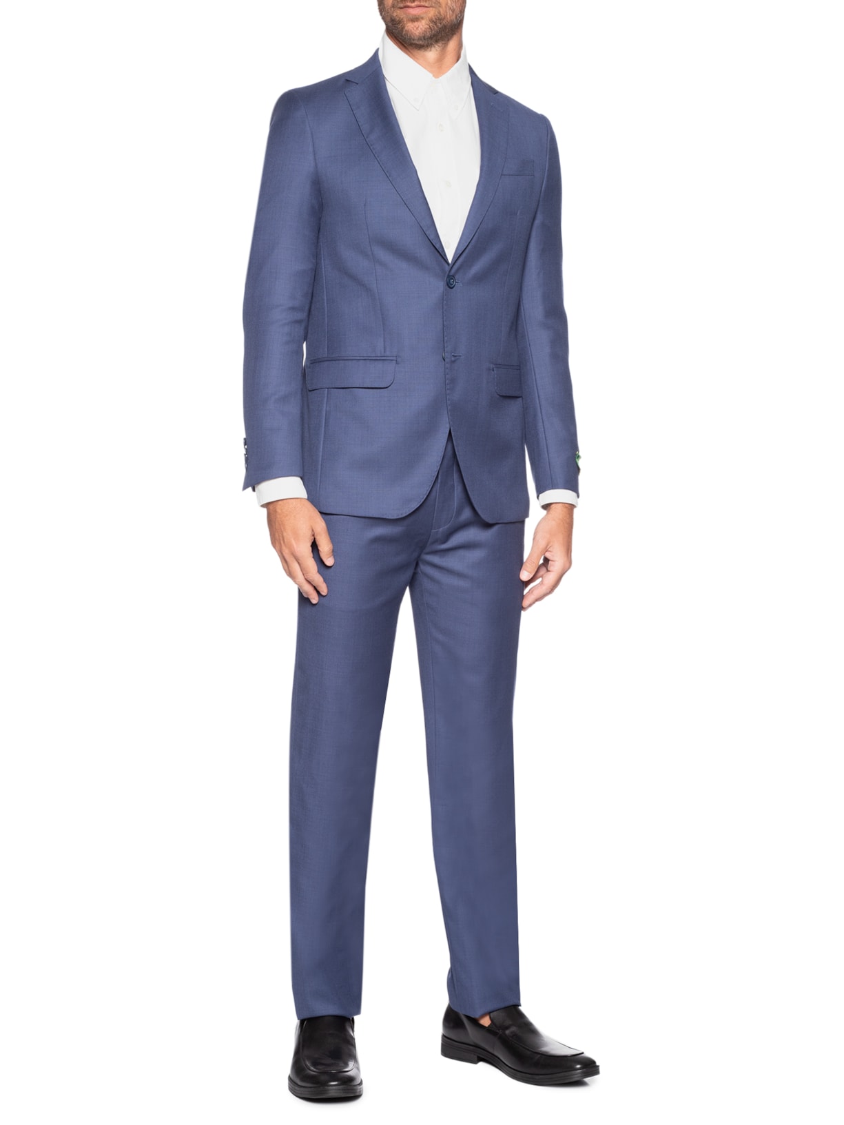 Costume Masculino Cambraia 120 Forrado Azul Paramount Alfaiataria