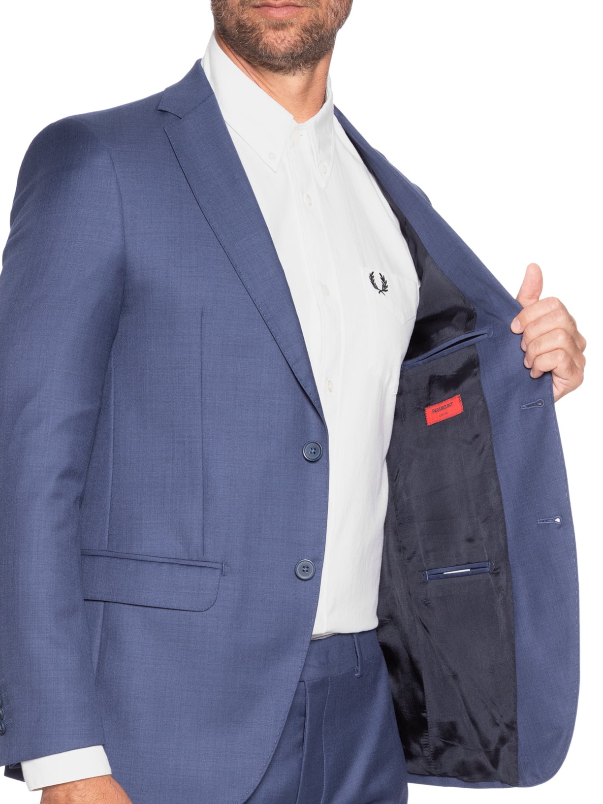 Costume Masculino Cambraia 120 Forrado Azul Paramount Alfaiataria