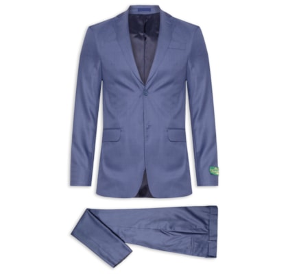 Costume Masculino Cambraia 120 Forrado - Azul