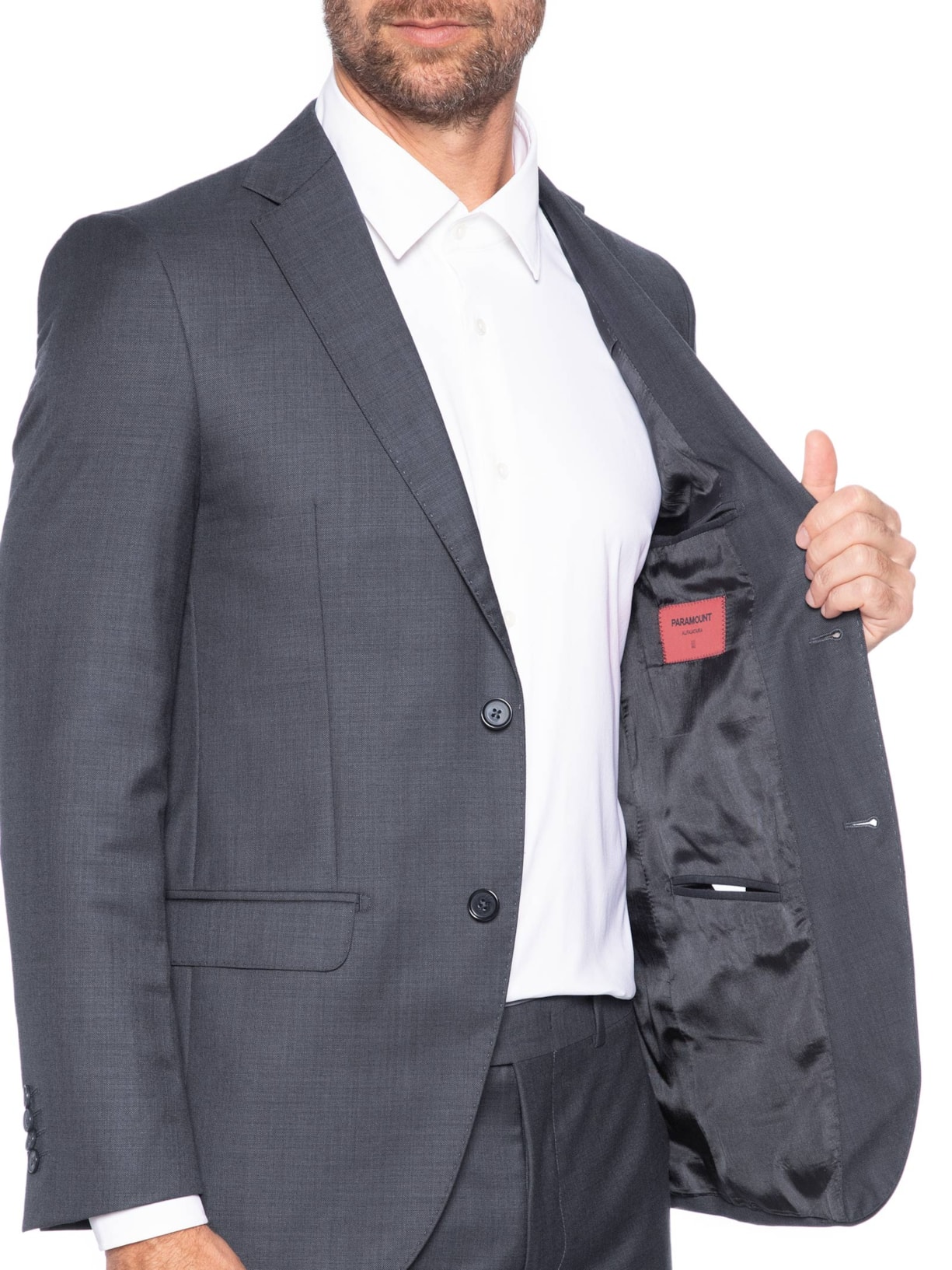 Costume Masculino Cambraia 120 Forrado Cinza Paramount Alfaiataria