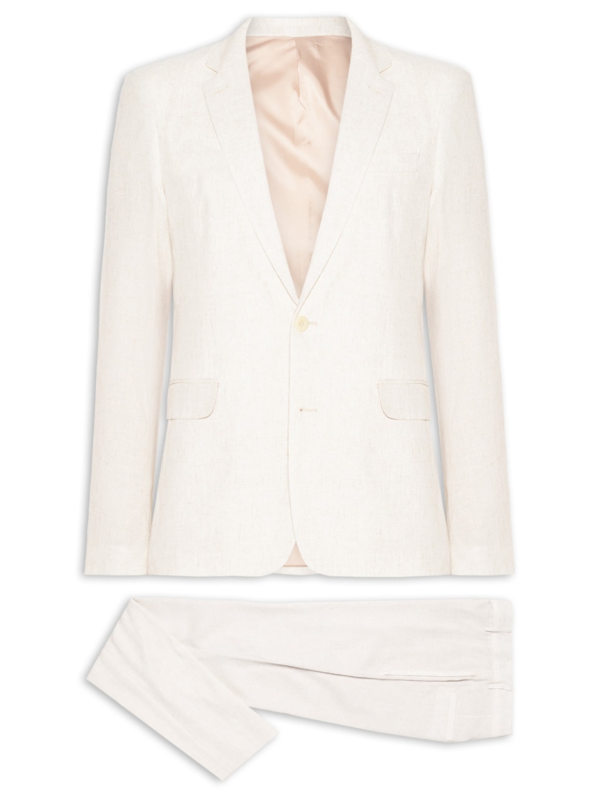 Costume Masculino De Linho - Bege