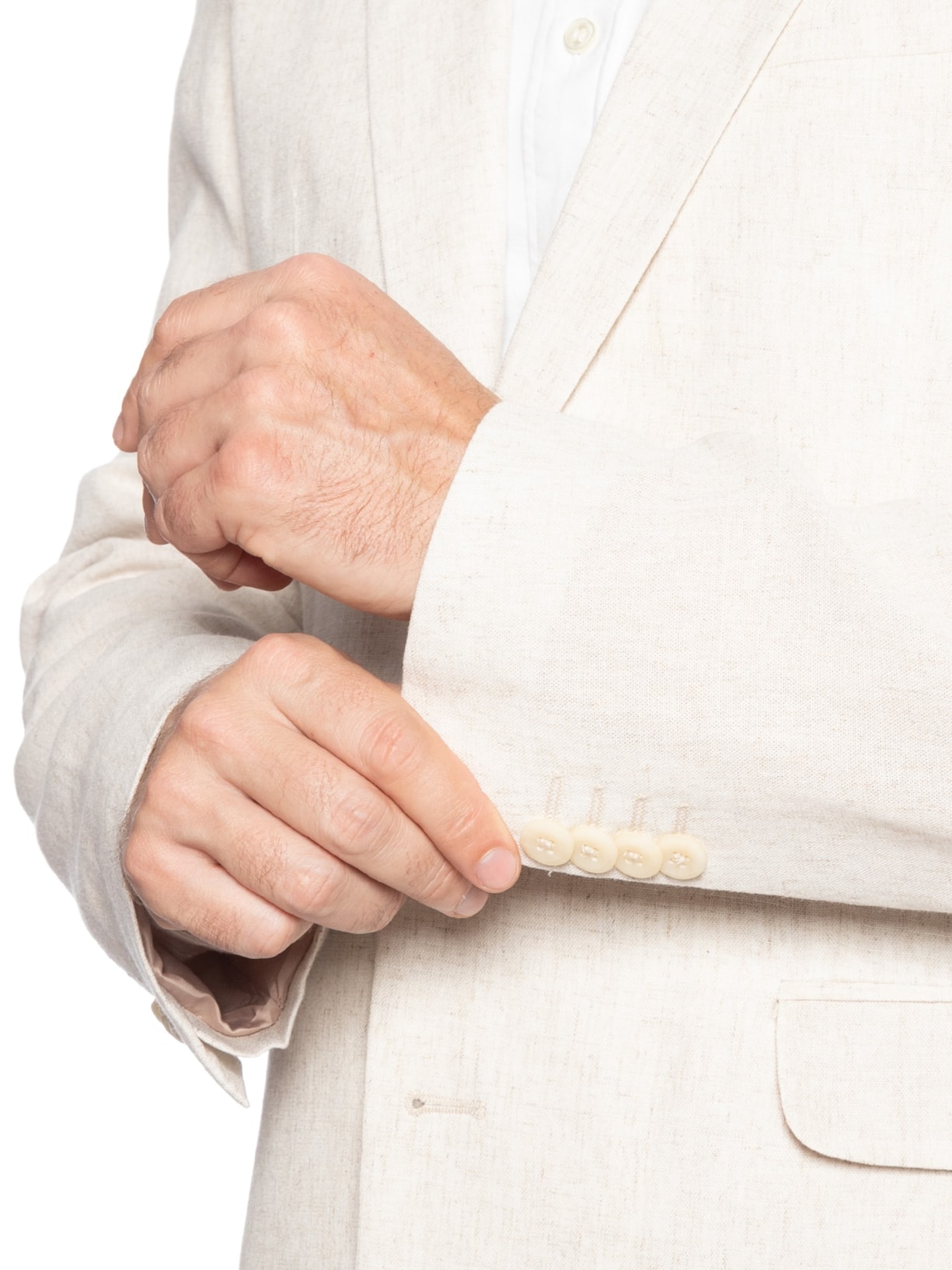 Costume Masculino De Linho Bege Calvin Klein - White Label