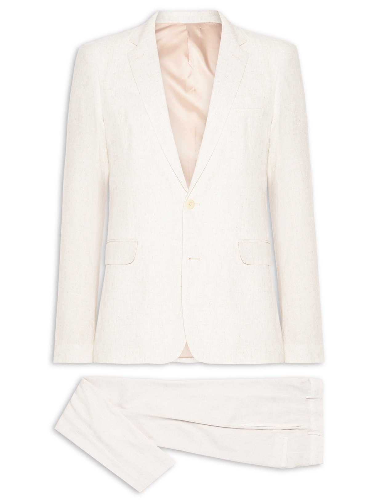 Costume Masculino De Linho Bege Calvin Klein - White Label