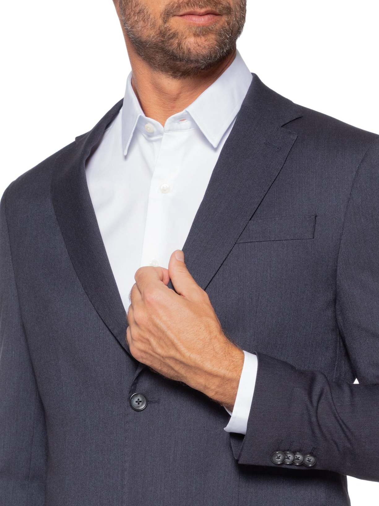Costume Masculino Misto Viscose Liso Azul Oficina Reserva
