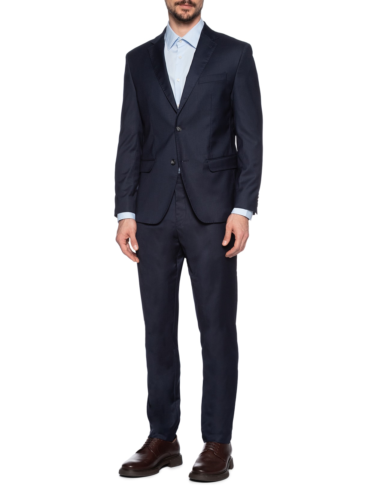 Costume Masculino Modena Liso Azul Oficina Reserva