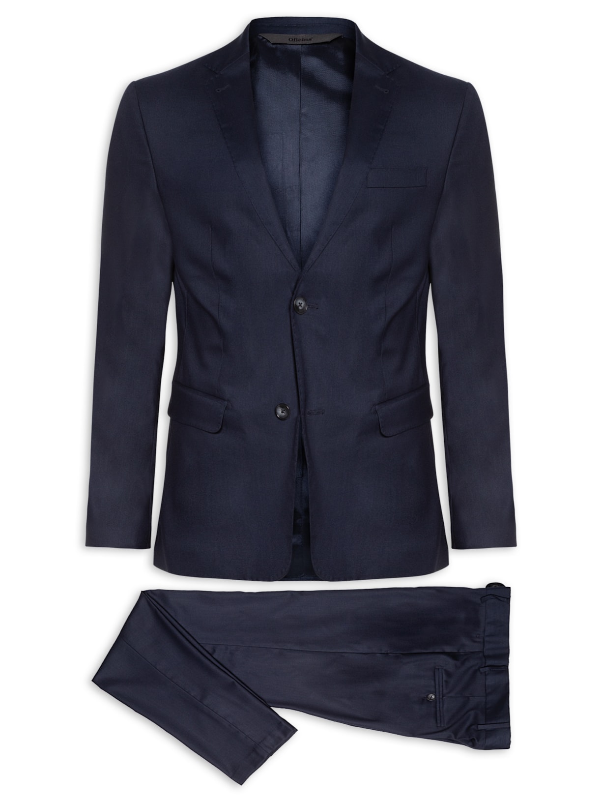 Costume Masculino Modena Liso Azul Oficina Reserva