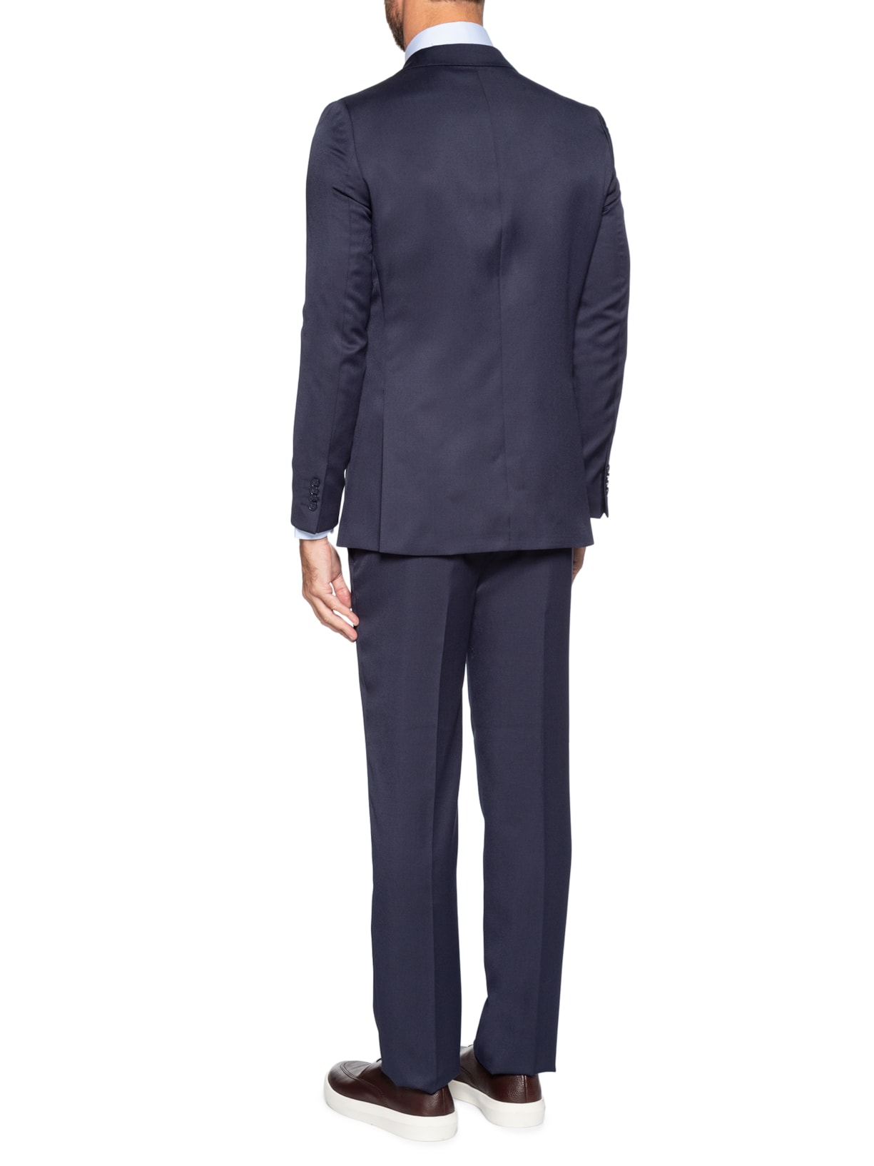 Costume Masculino Polilã Liso Forrado Azul Paramount Alfaiataria