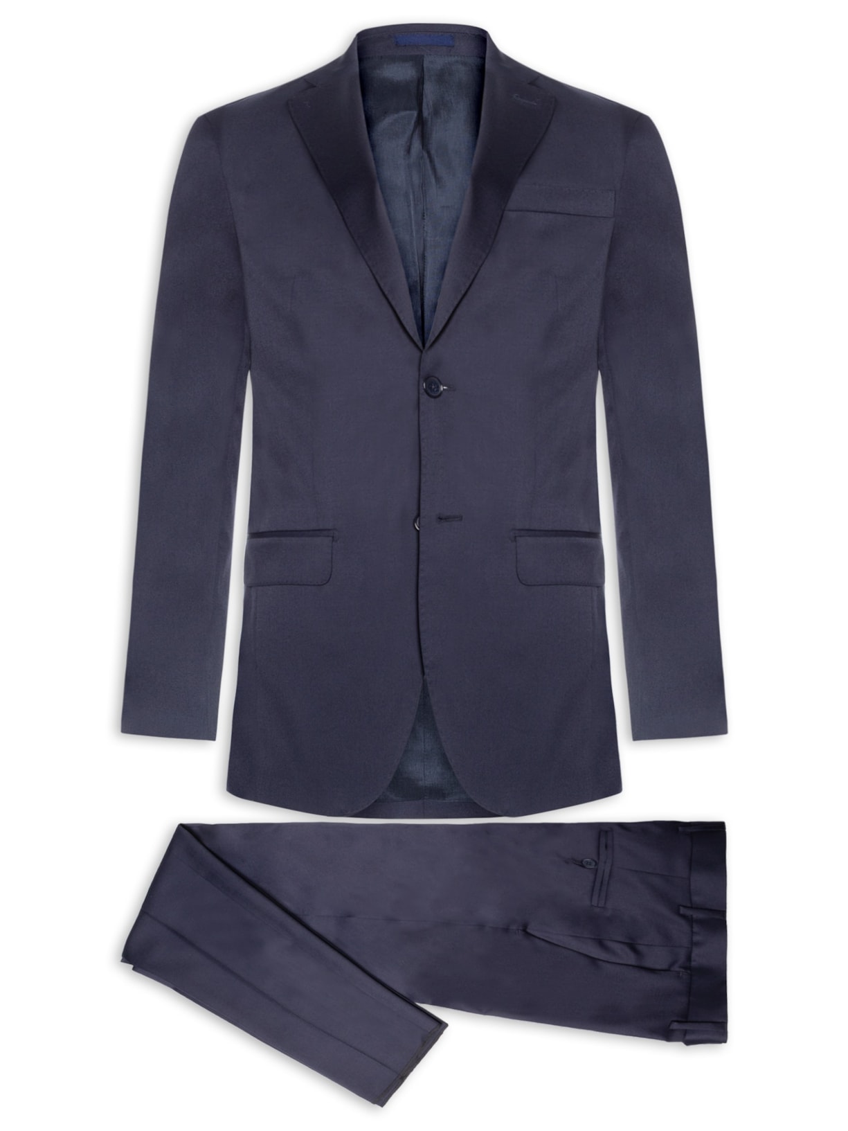 Costume Masculino Polilã Liso Forrado - Azul