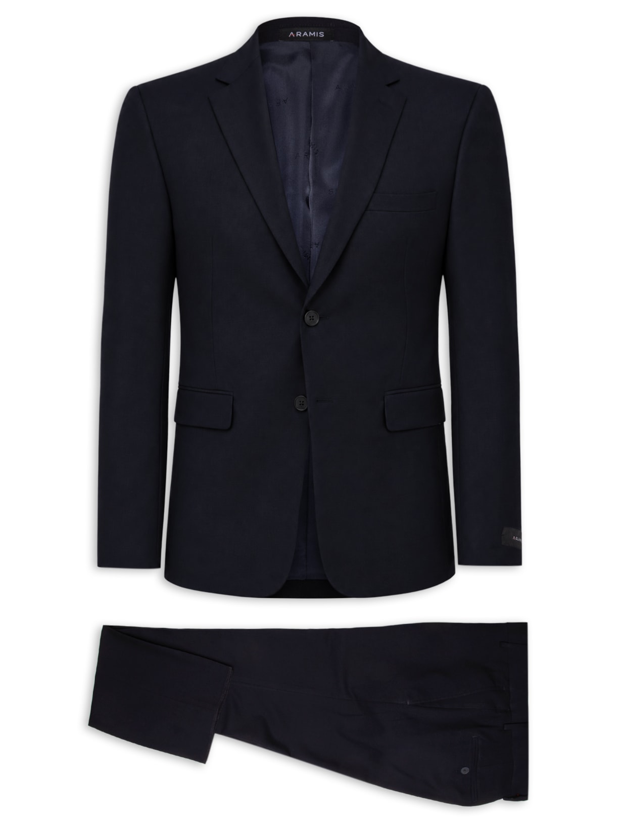 Costume Masculino Regular Em Poliviscose Azul Aramis