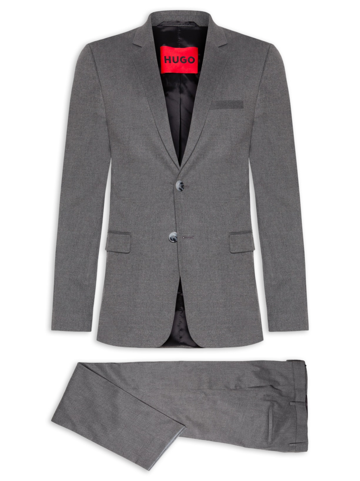 Costume Masculino Slim Fit Arti-Hesten 253X Cinza Hugo