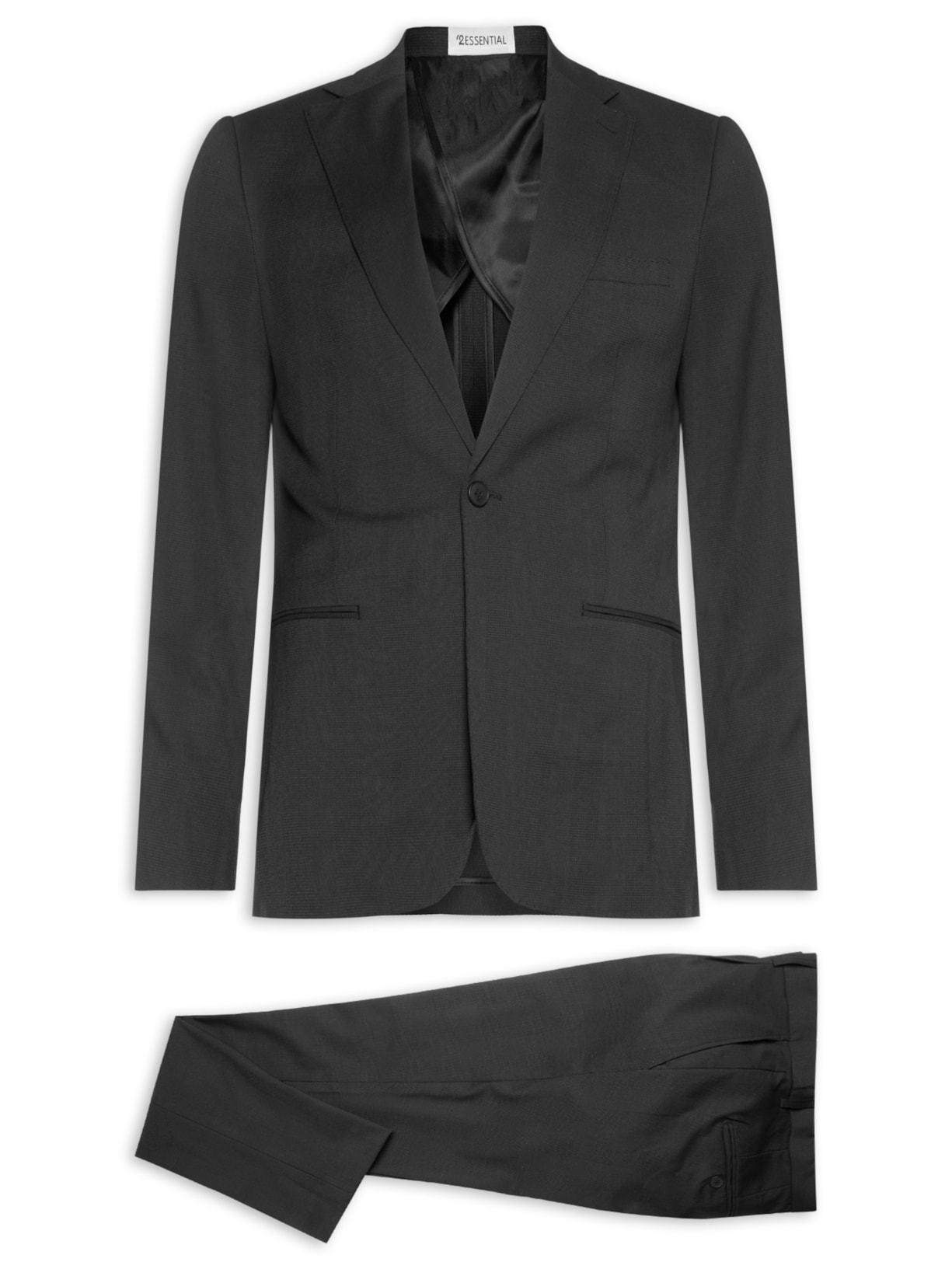 Costume Masculino Social Ponto Palito Slim Preto '2 Essential