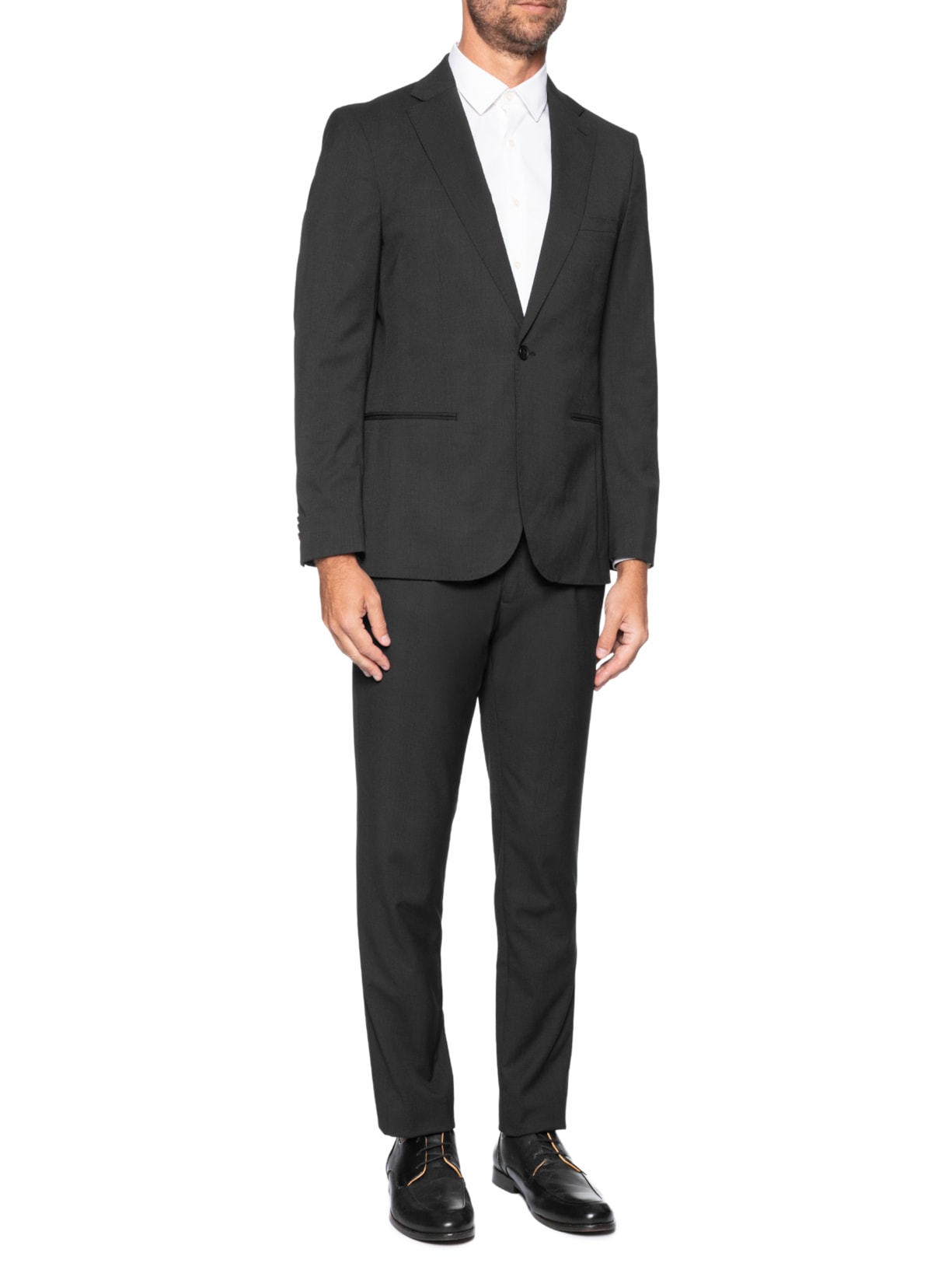 Costume Masculino Social Ponto Palito Slim Preto '2 Essential