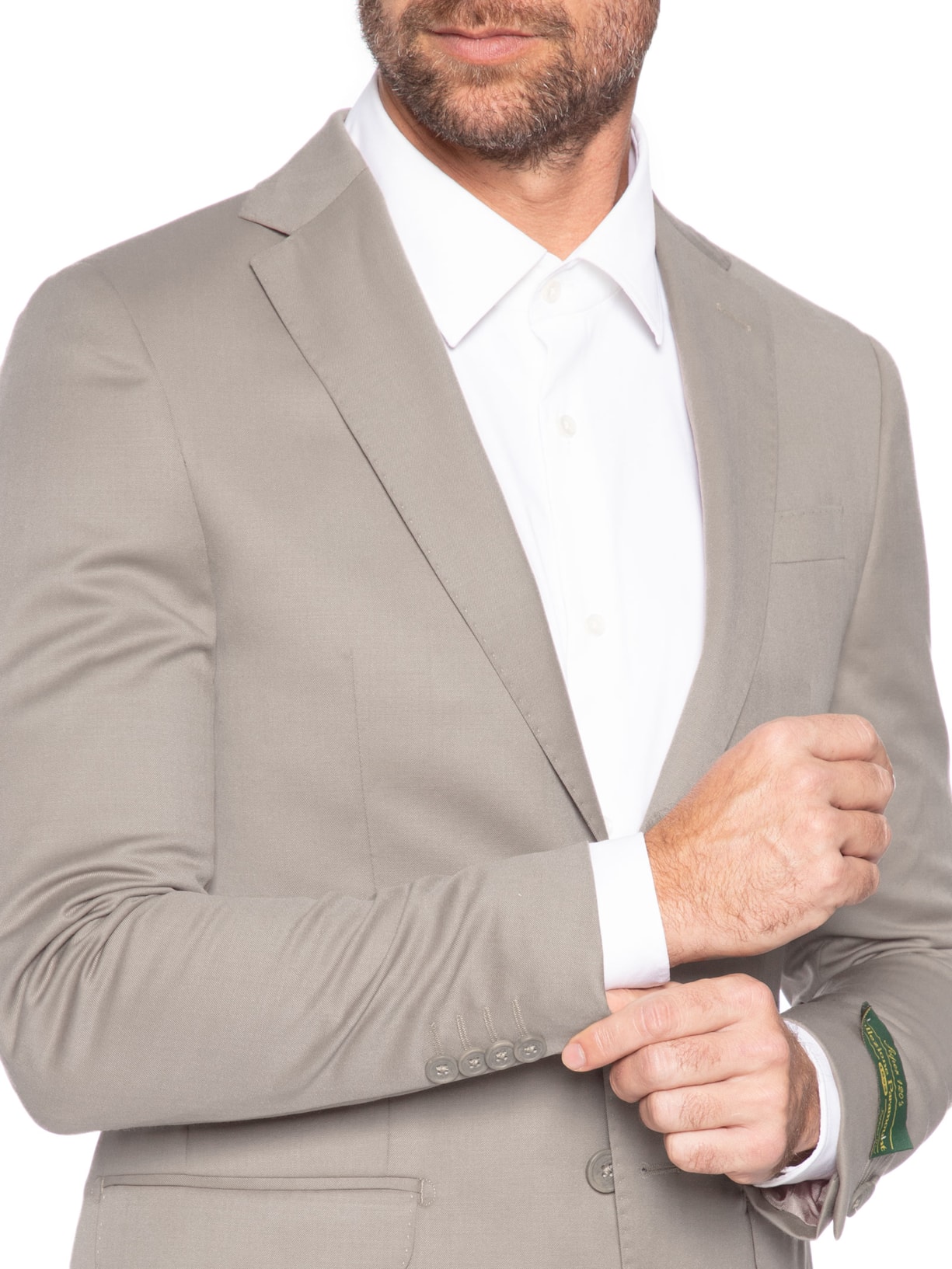 Costume Masculino Super 120 Liso Forrado Bege Paramount Alfaiataria