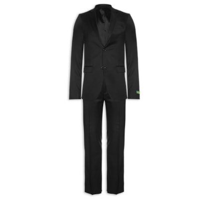 Costume Masculino Super 120 Liso Forrado - Preto