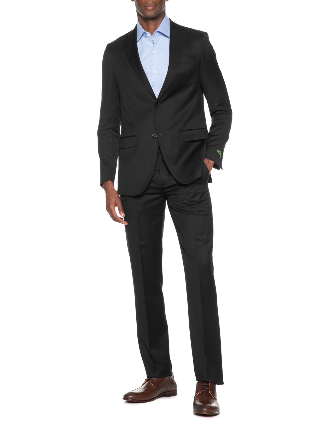 Costume Masculino Super 120 Liso Forrado Preto Paramount Alfaiataria