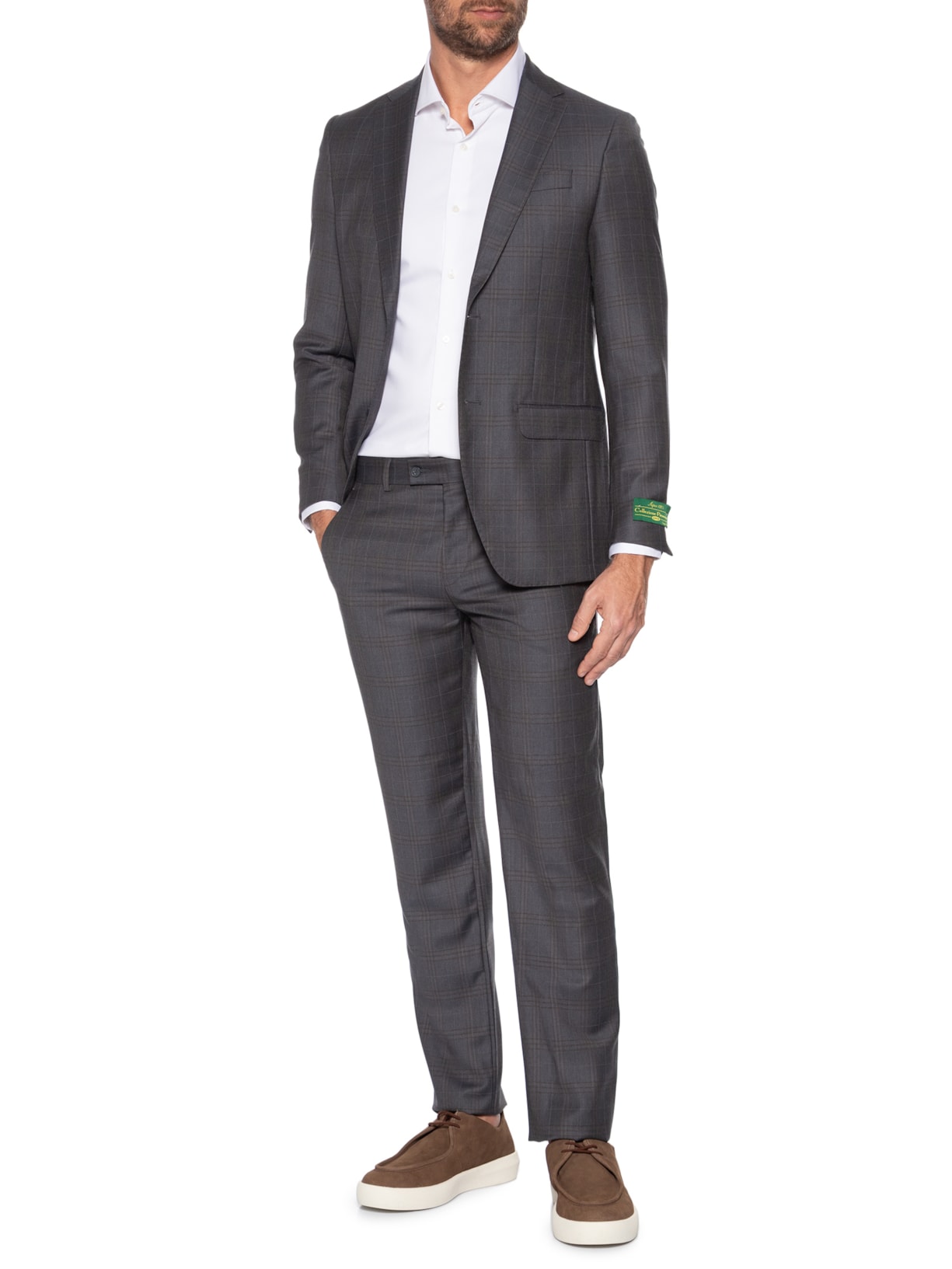 Costume Masculino Super 120 Padronado Forrado Cinza Paramount Alfaiataria