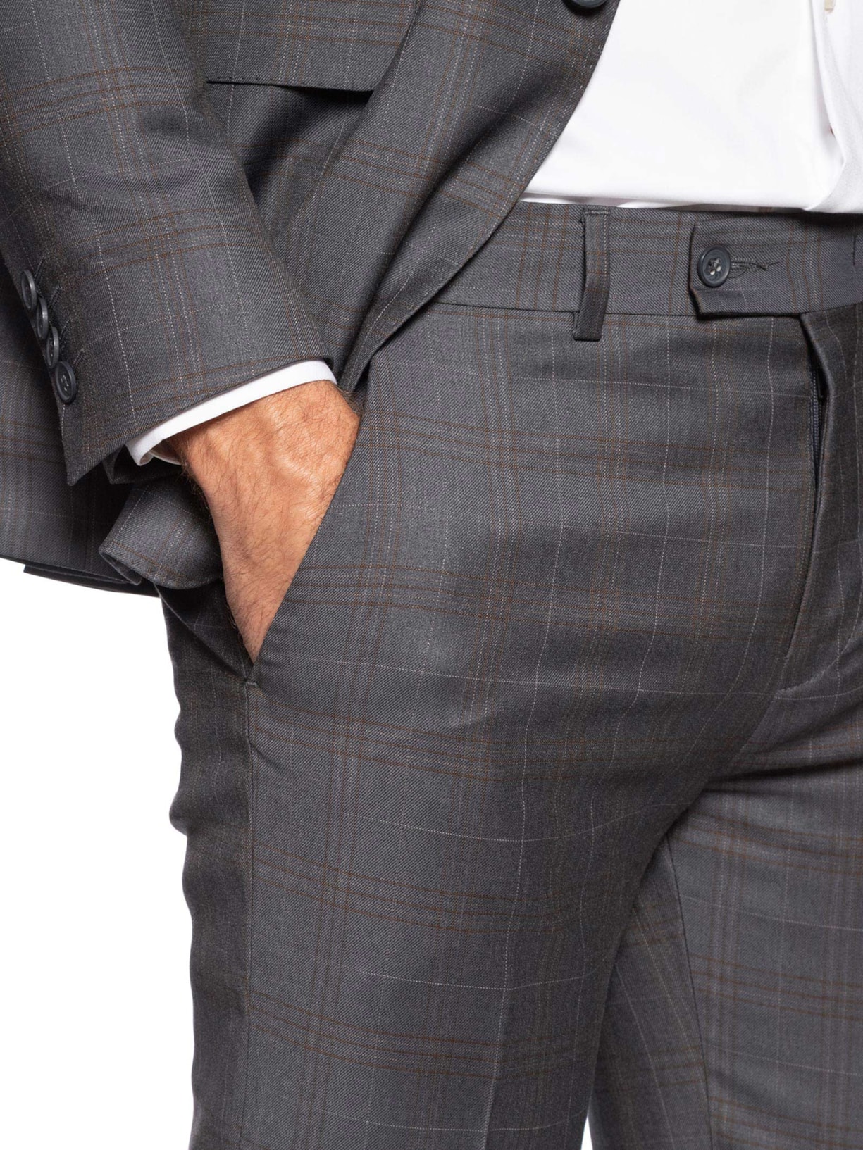 Costume Masculino Super 120 Padronado Forrado Cinza Paramount Alfaiataria