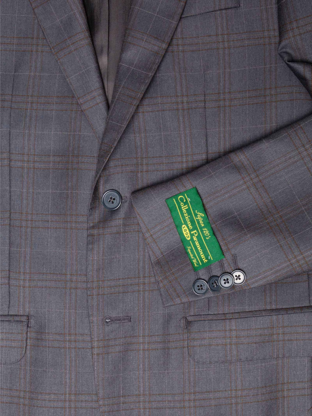 Costume Masculino Super 120 Padronado Forrado Cinza Paramount Alfaiataria