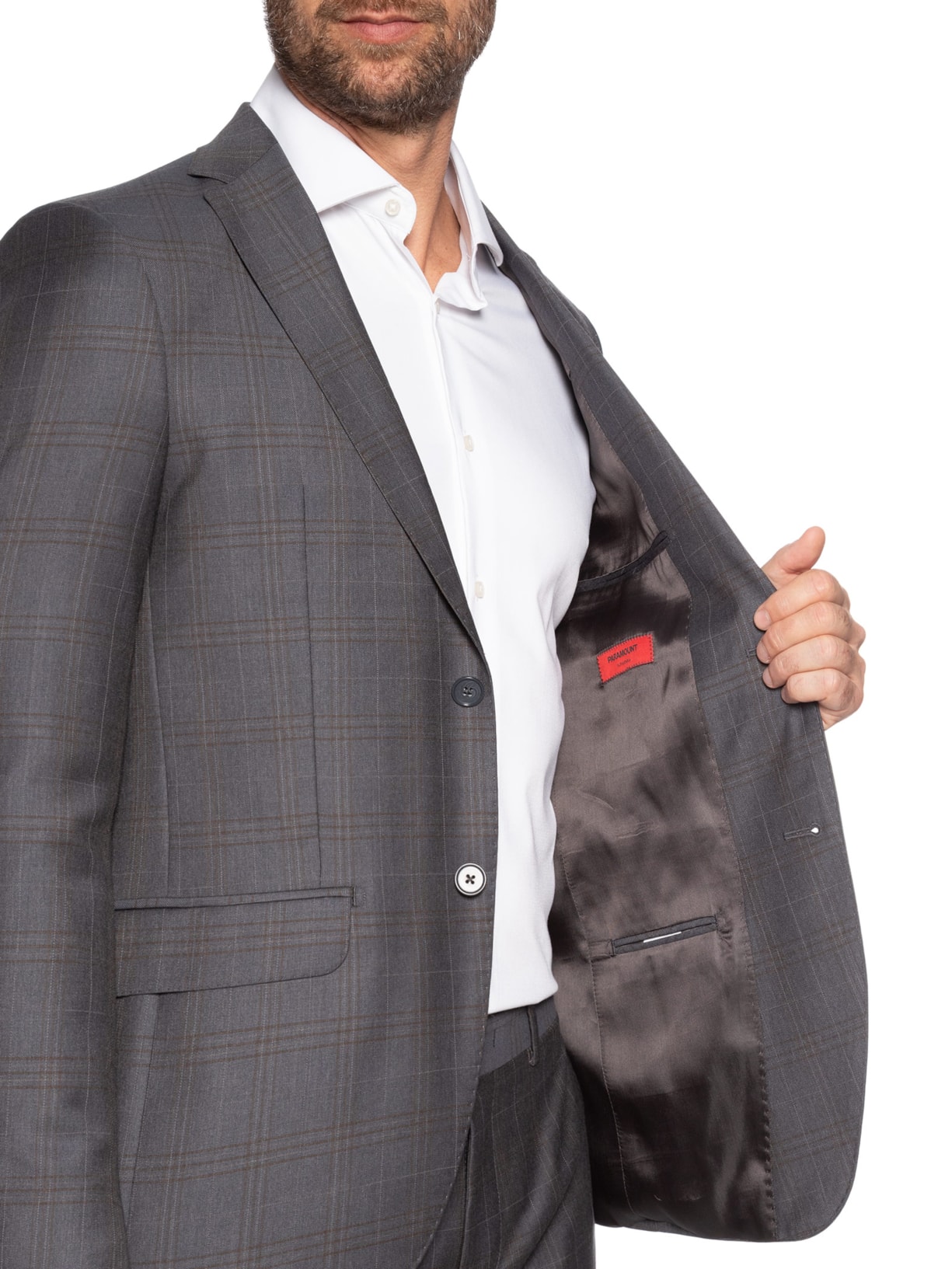Costume Masculino Super 120 Padronado Forrado Cinza Paramount Alfaiataria