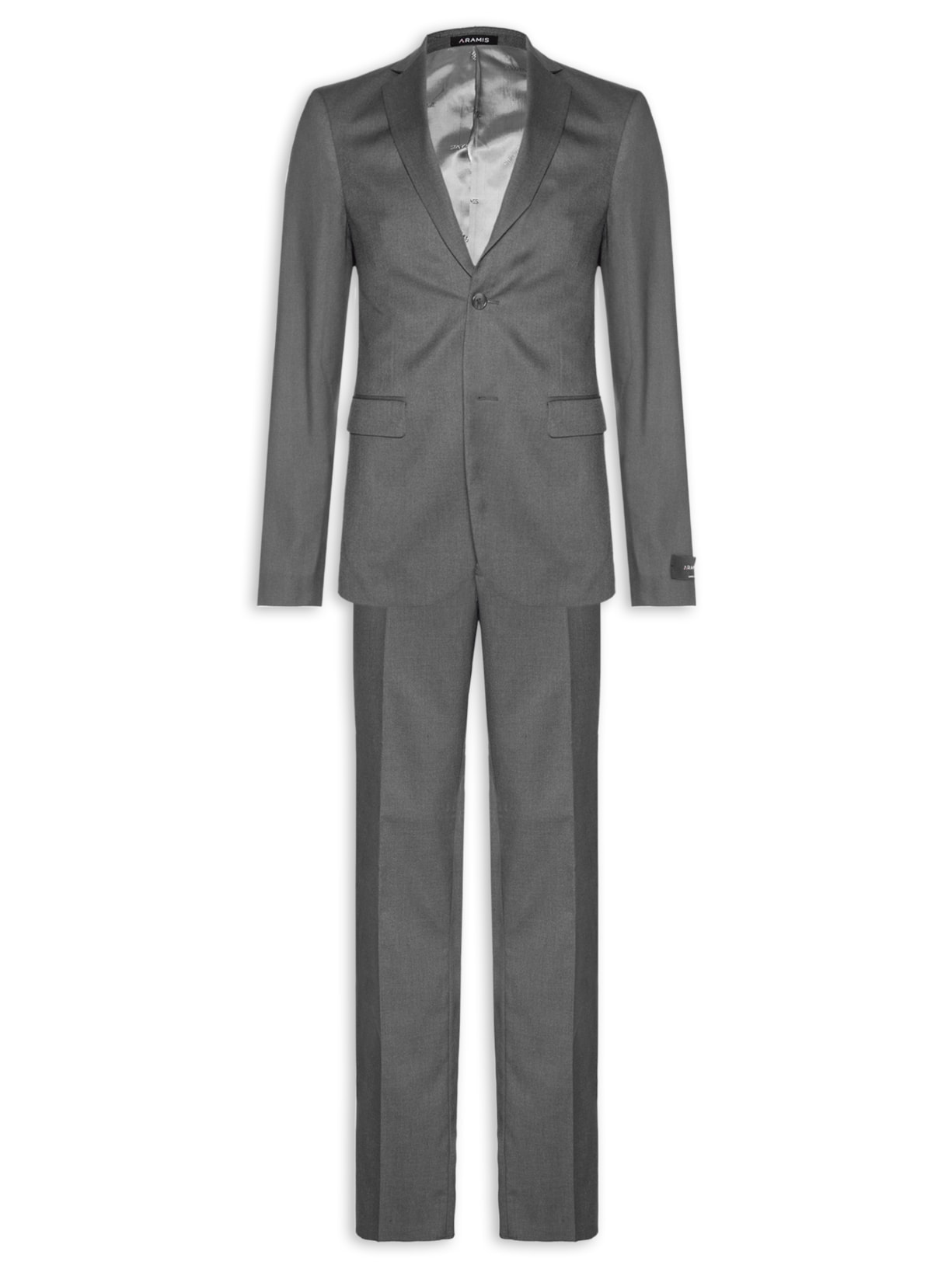 Costume Masculino Super Slim Fit Com Elastano - Cinza