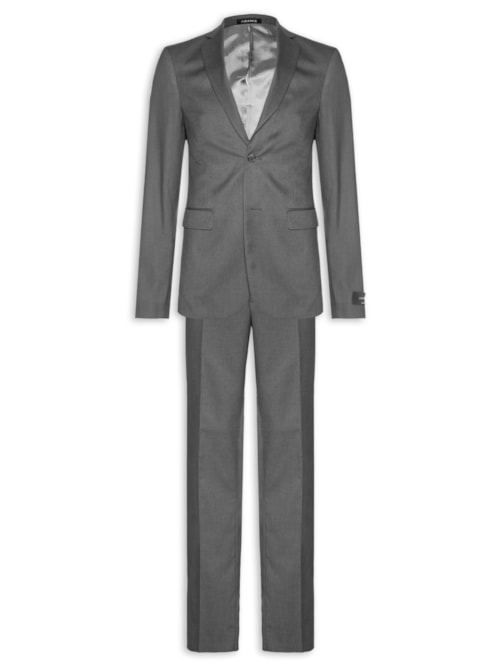 Costume Masculino Super Slim Fit Com Elastano - Cinza