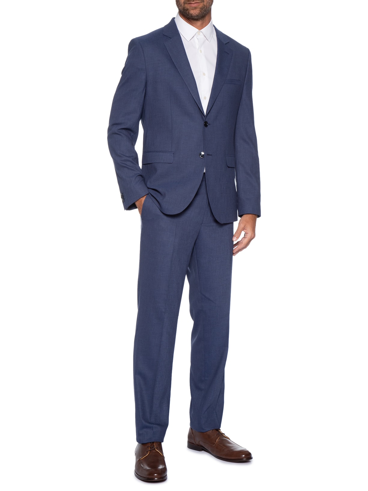Costume Slim Masculino Arti-Hesten253X Azul Hugo