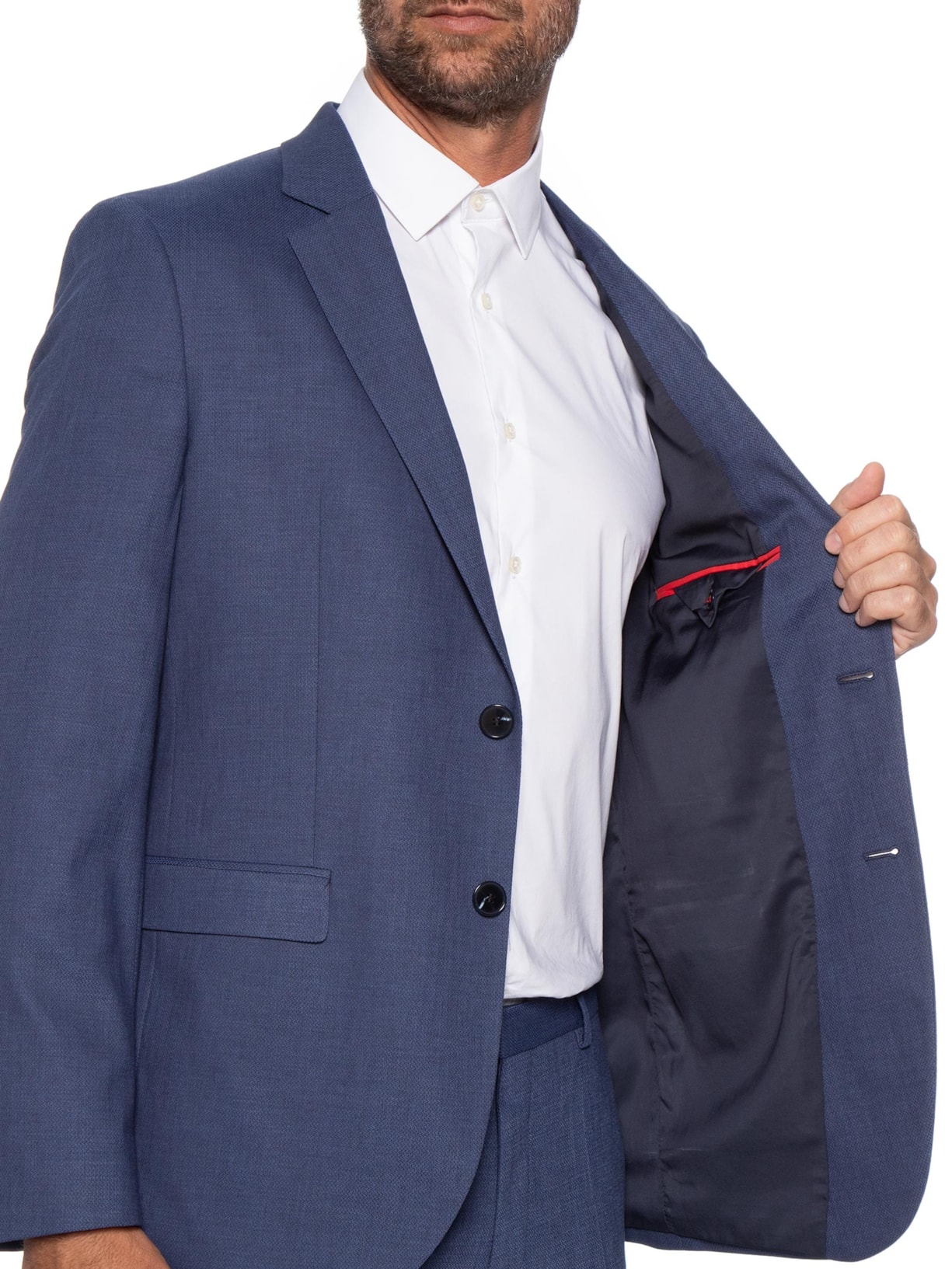 Costume Slim Masculino Arti-Hesten253X Azul Hugo