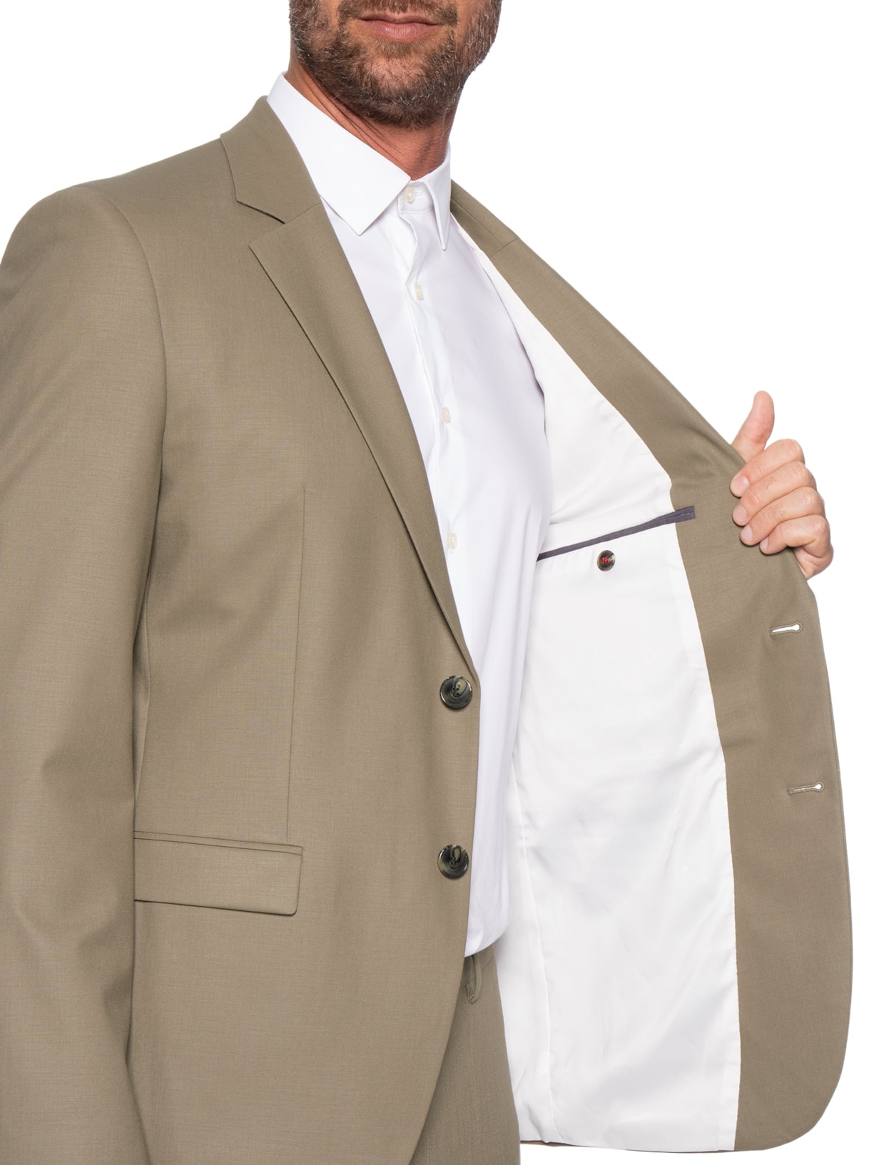 Costume Slim Masculino Arti-Hesten253X Bege Hugo
