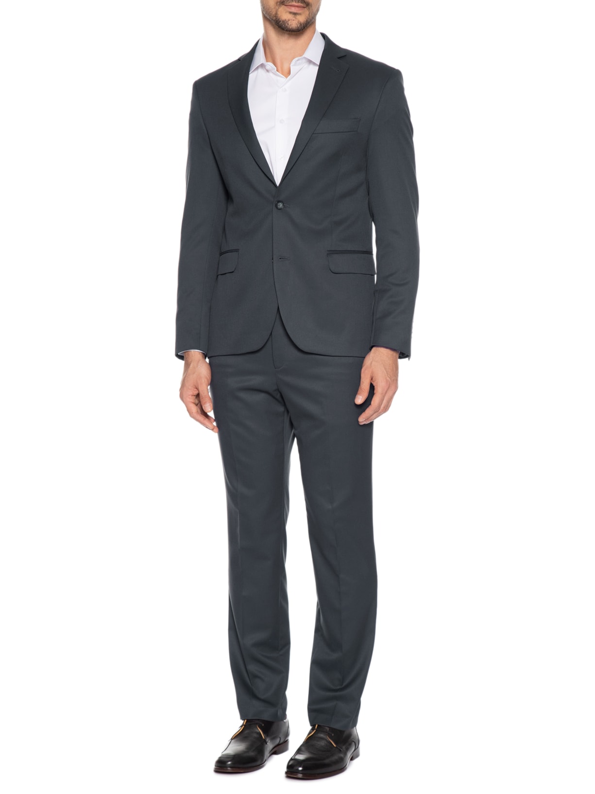 Costume Terno Masculino Liso Cinza Oficina Reserva