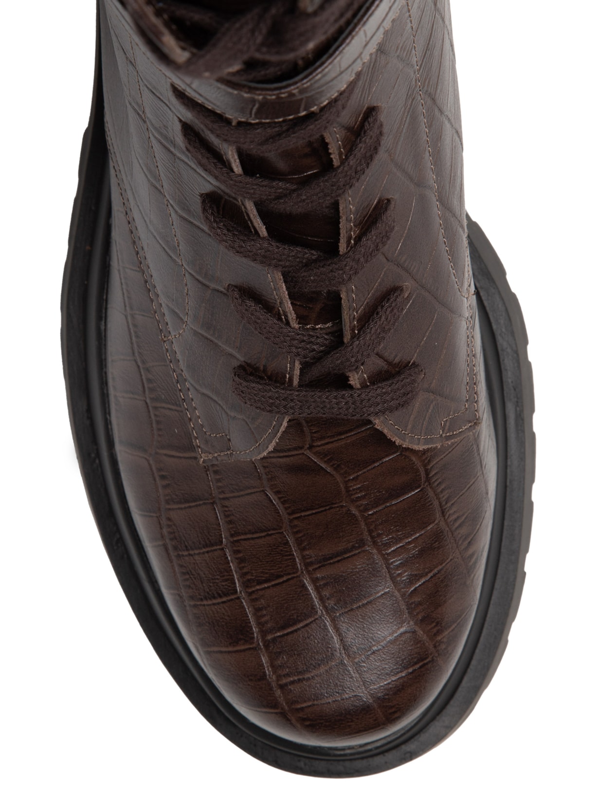 Coturno Feminino Biker Em Couro Com Fivela Marrom Basiq