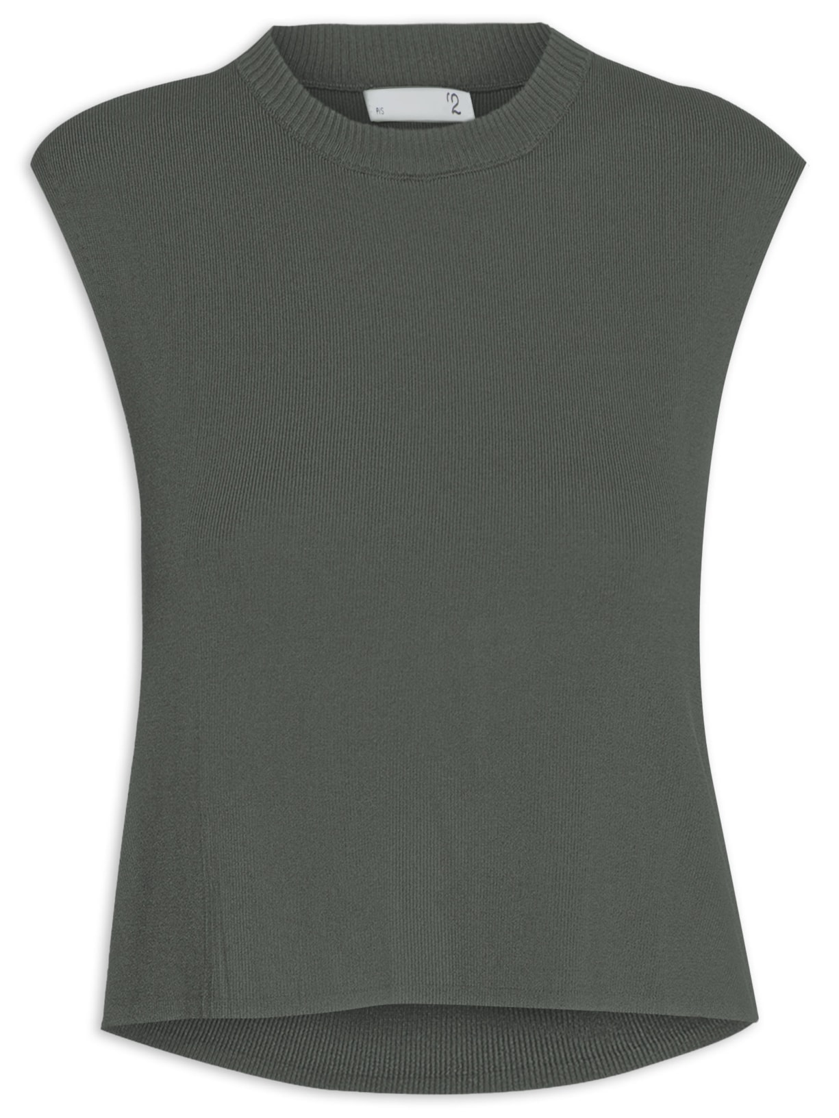 Cropped Feminino Tricot - Cinza