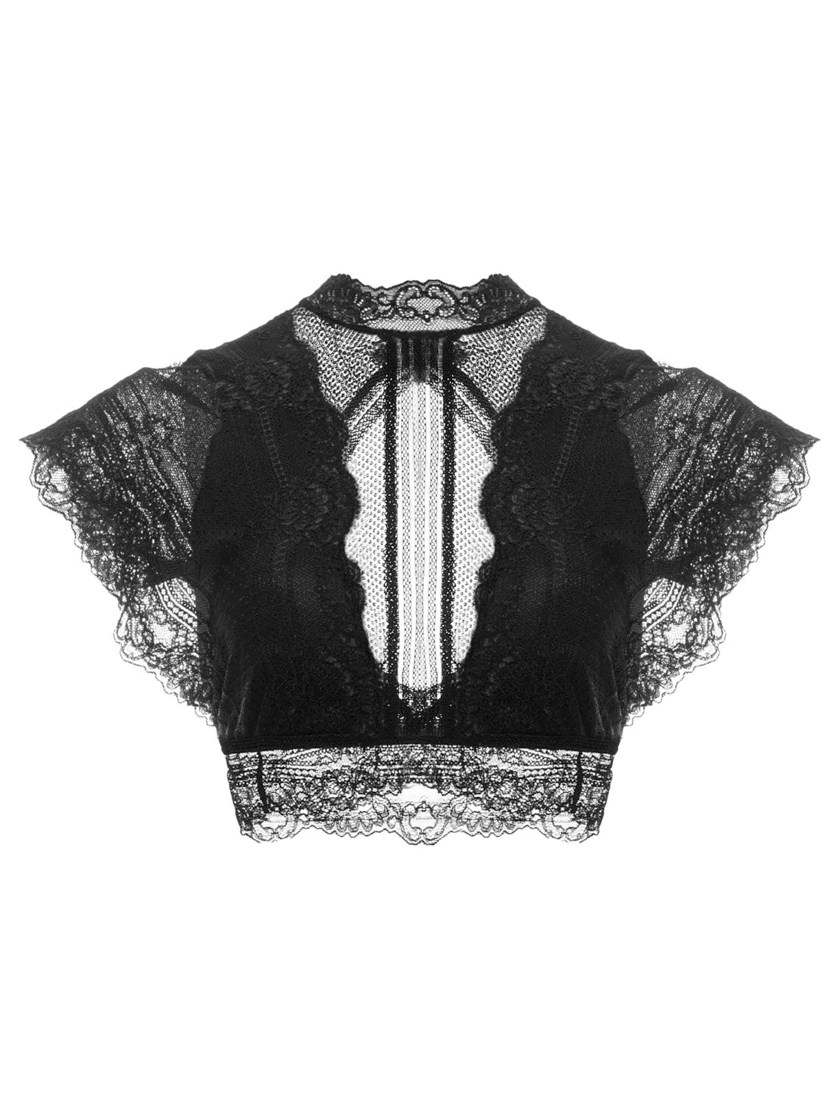 Cropped Leve Renda - Preto