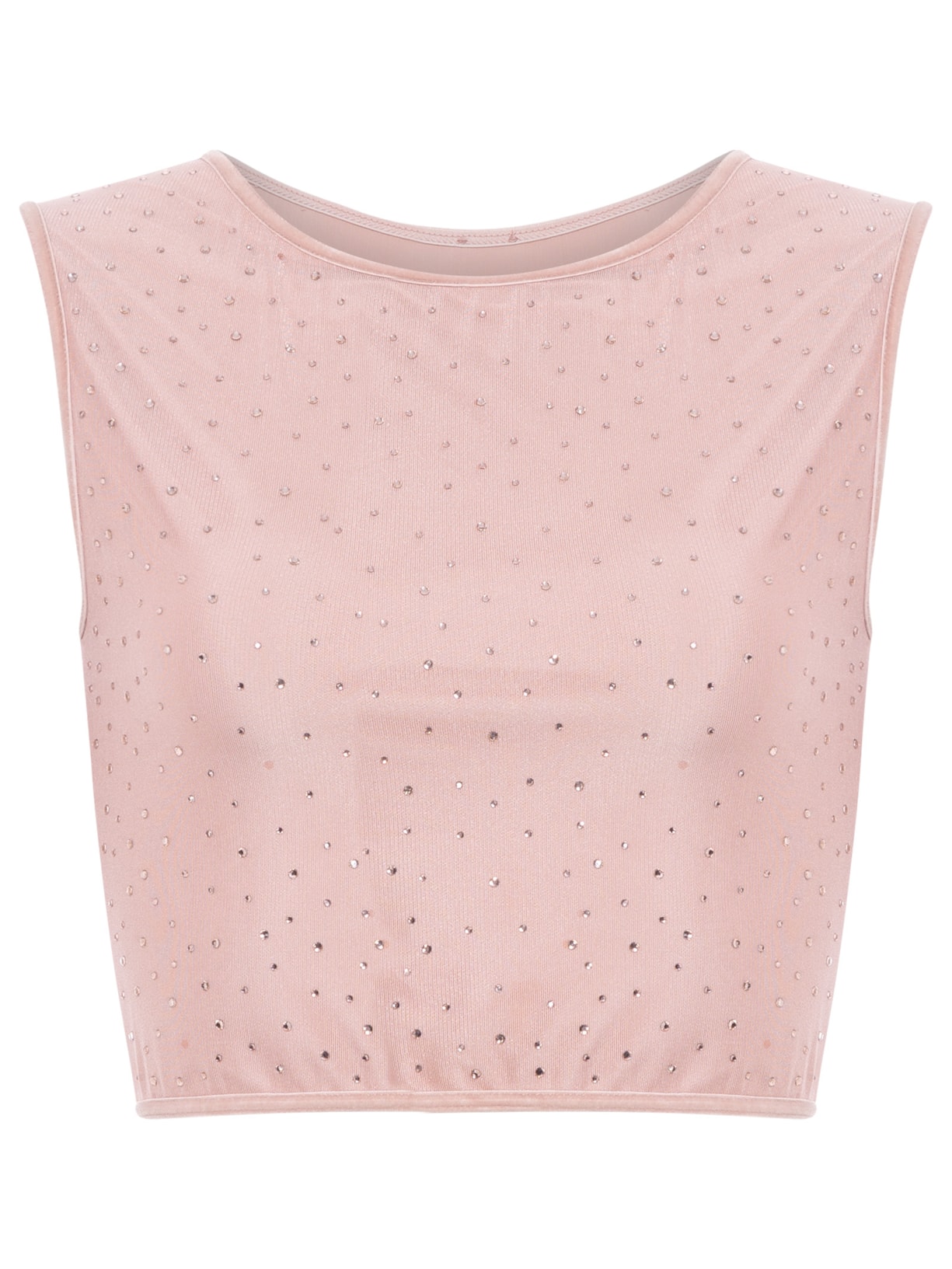 Cropped Regata Com Tule Cristal - Rosa