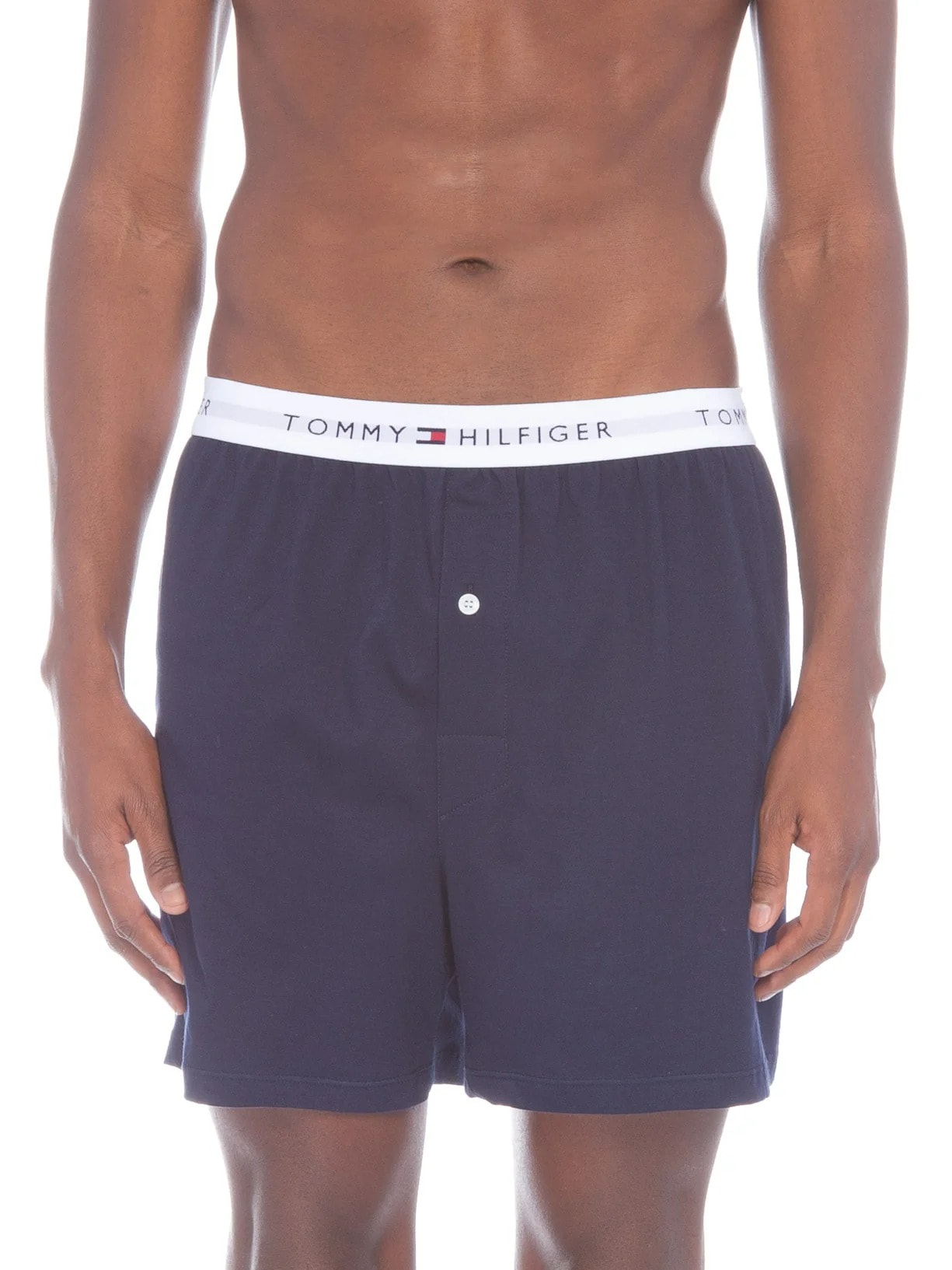 Cueca Basics Core Knit Interlock Athletic Box Azul  Tommy Hilfiger
