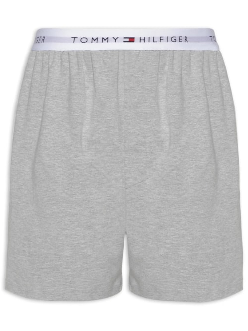 Cueca Basics Core Knit Interlock Athletic Box - Cinza