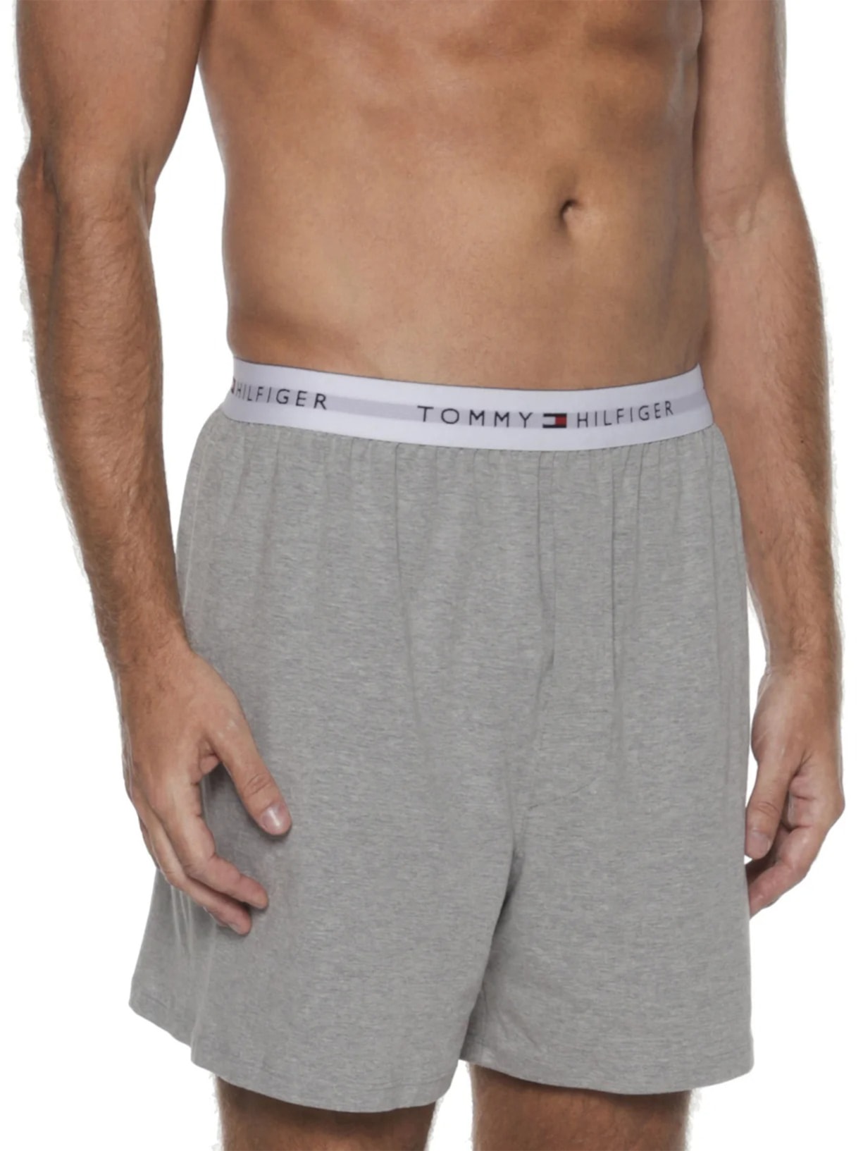Cueca Basics Core Knit Interlock Athletic Box Cinza    Tommy Hilfiger