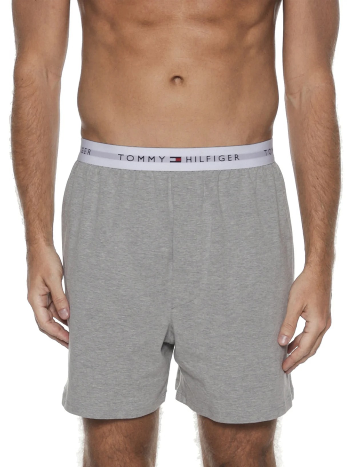 Cueca Basics Core Knit Interlock Athletic Box Cinza    Tommy Hilfiger