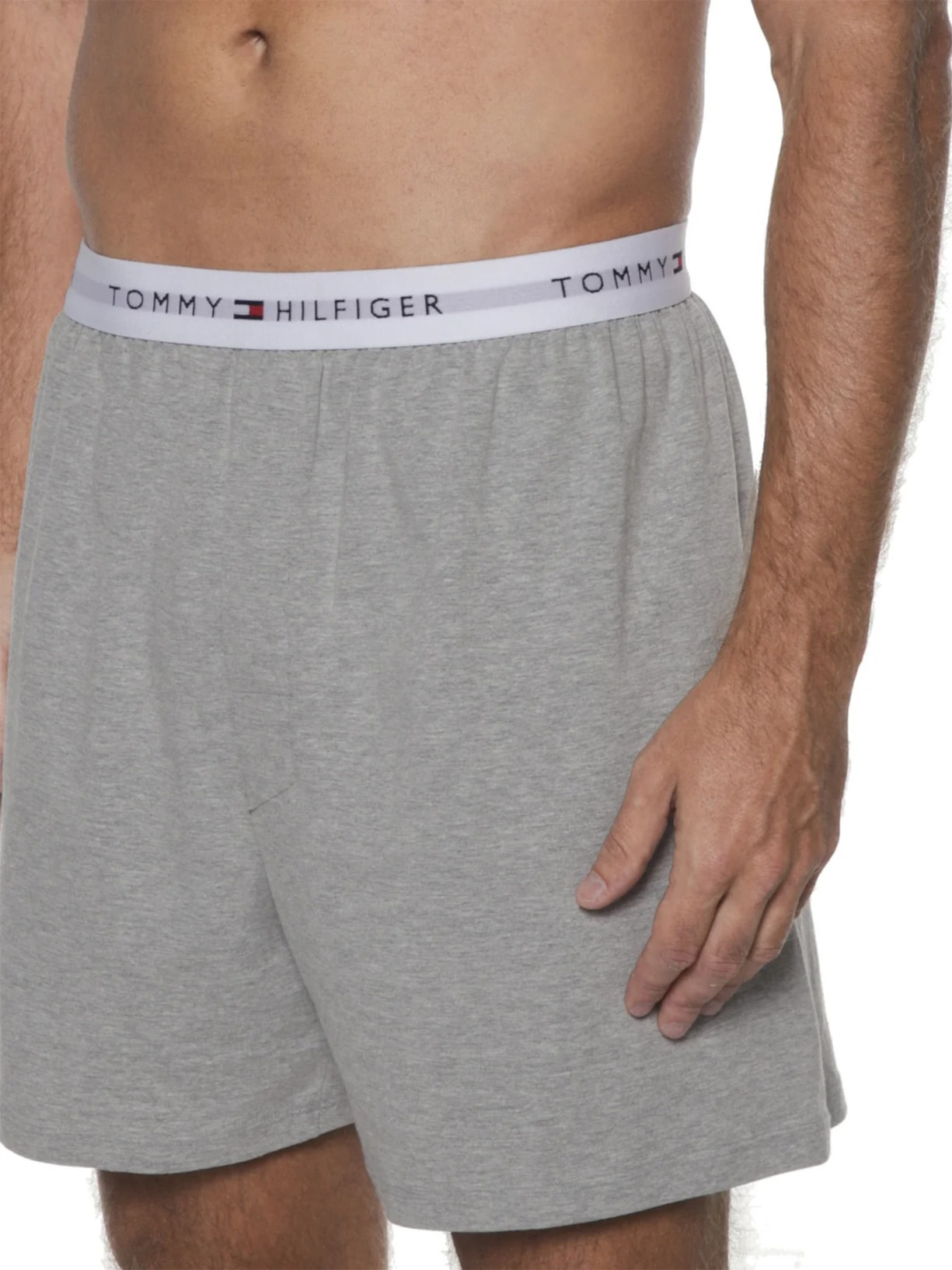 Cueca Basics Core Knit Interlock Athletic Box Cinza    Tommy Hilfiger