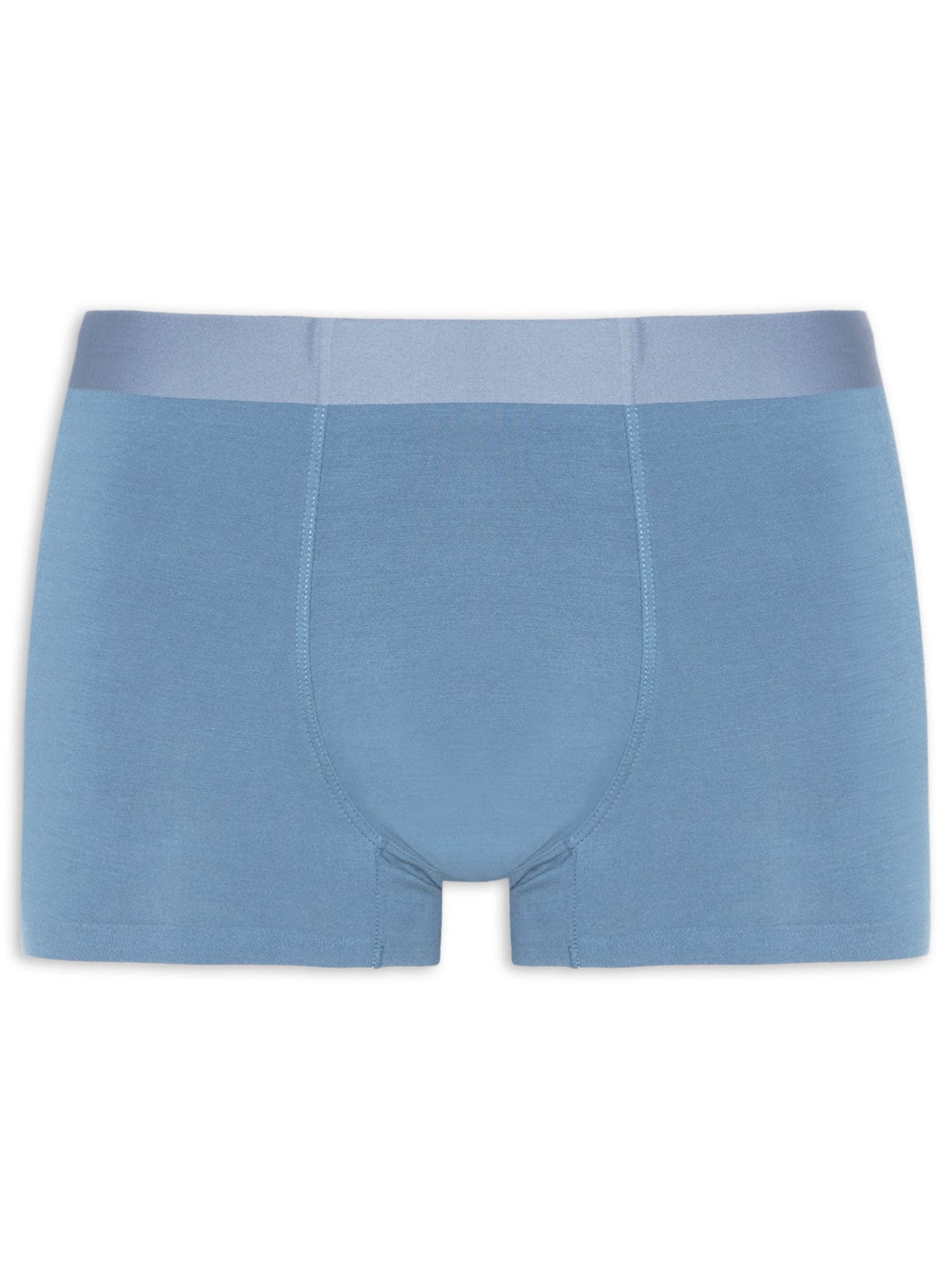 Cueca Box Modal Com Elastano - Azul