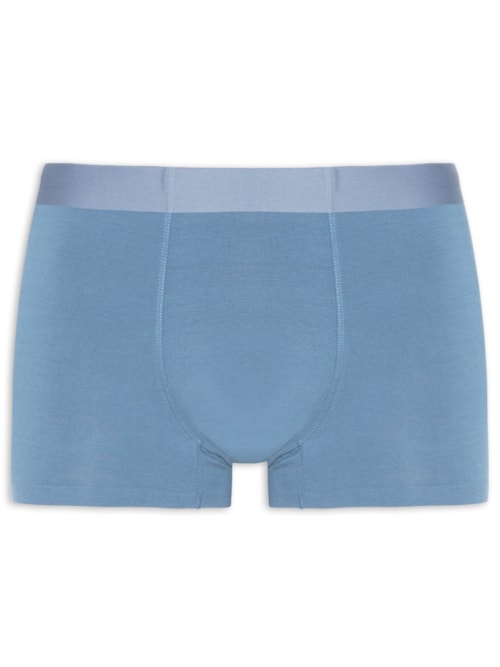 Cueca Box Modal Com Elastano - Azul