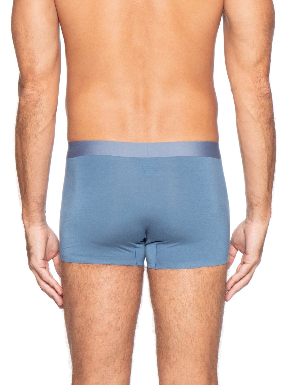 Cueca Box Modal Com Elastano Azul Basiq Men