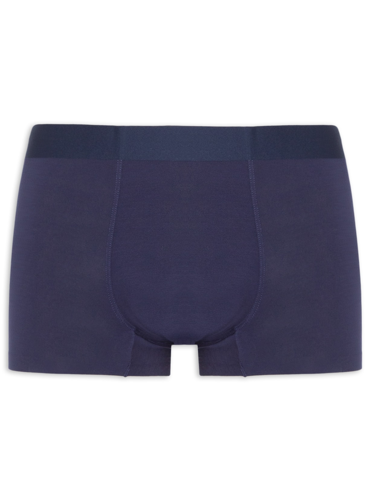 Cueca Box Modal Com Elastano Azul Basiq Men