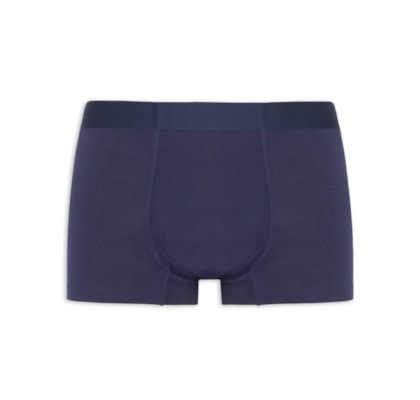 Cueca Box Modal Com Elastano - Azul
