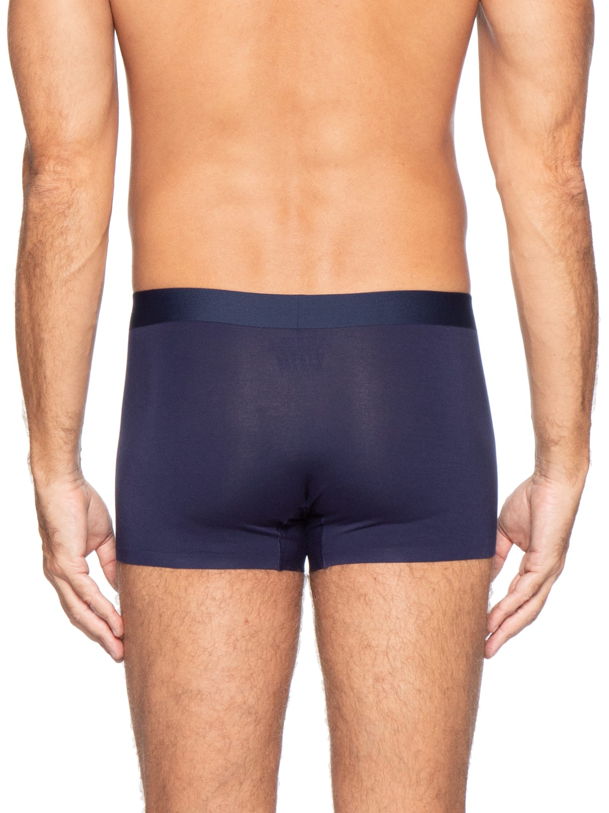 Cueca Box Modal Com Elastano Azul Basiq Men