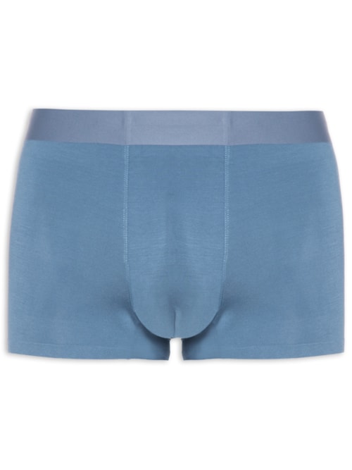 Cueca Box Modal Com Elastano - Azul