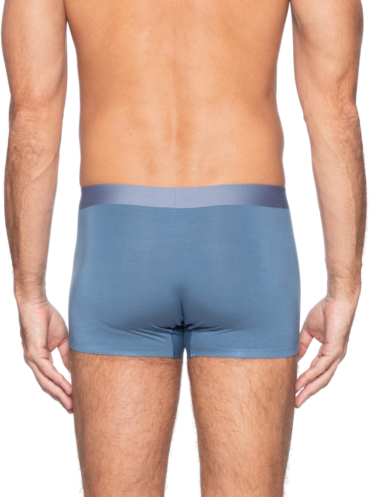 Cueca Box Modal Com Elastano Azul Basiq Men