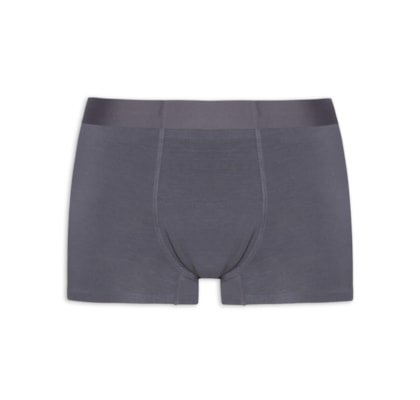 Cueca Box Modal Com Elastano - Cinza