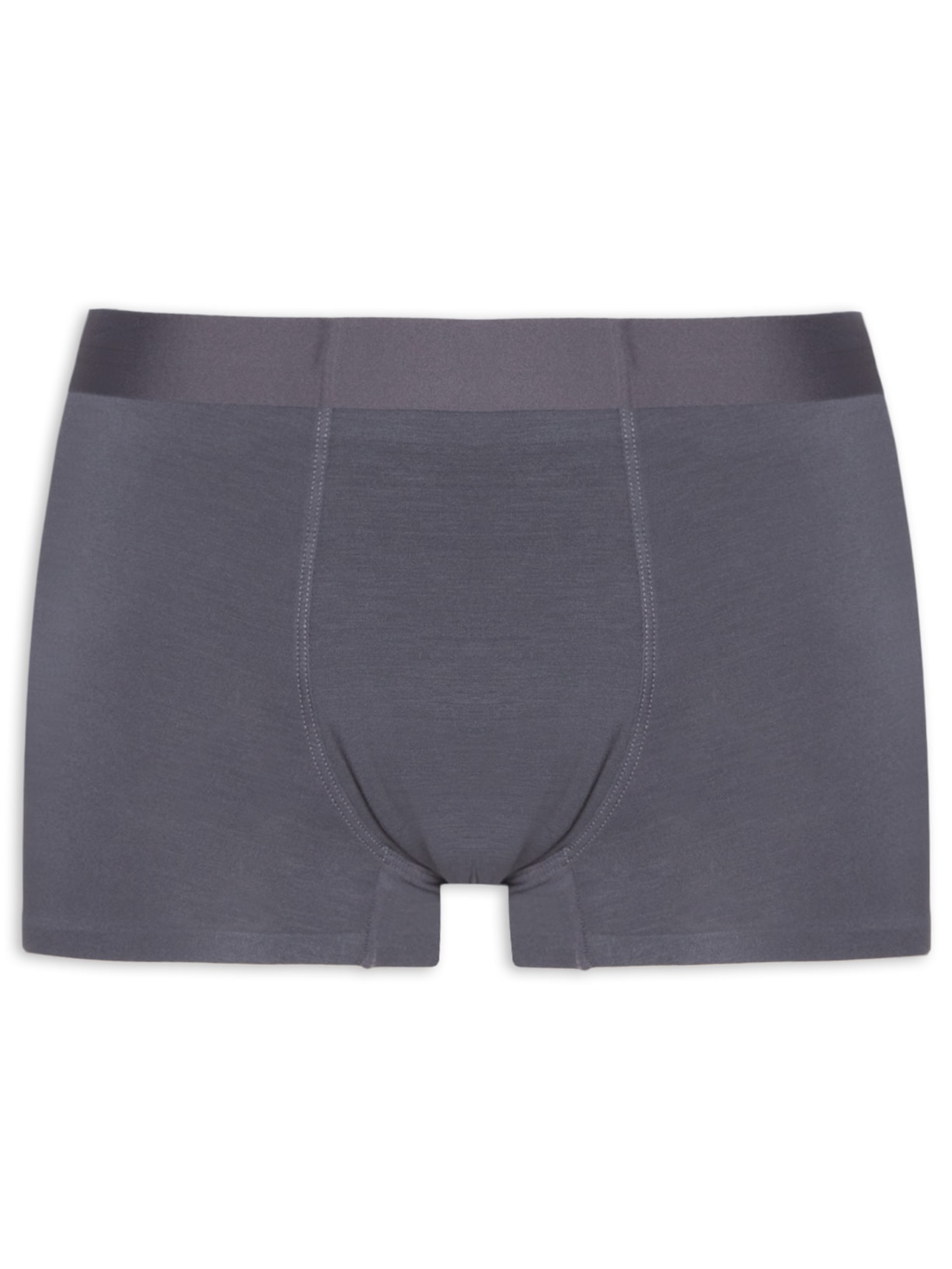 Cueca Box Modal Com Elastano - Cinza