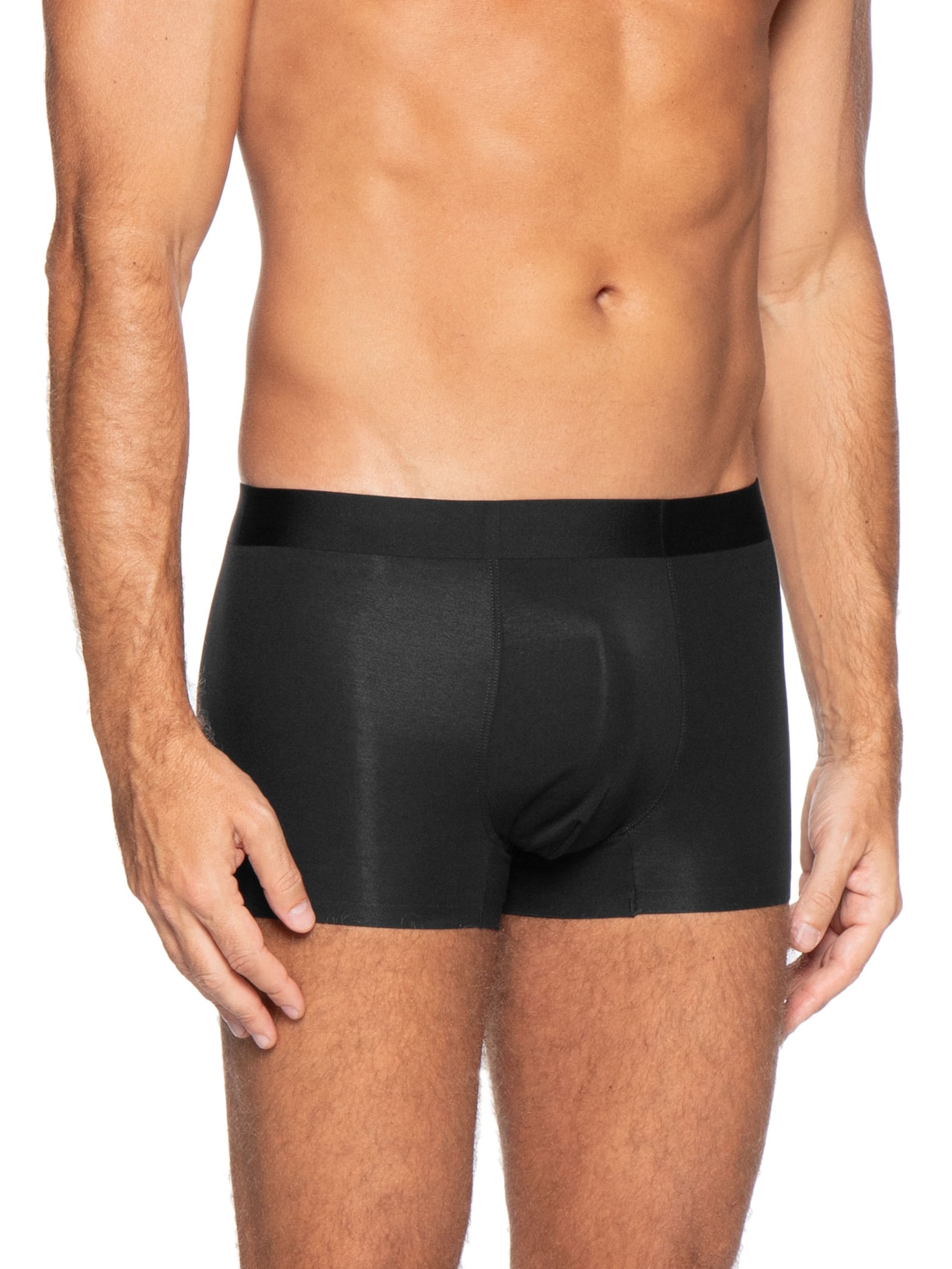 Cueca Box Modal Com Elastano Preto Basiq Men