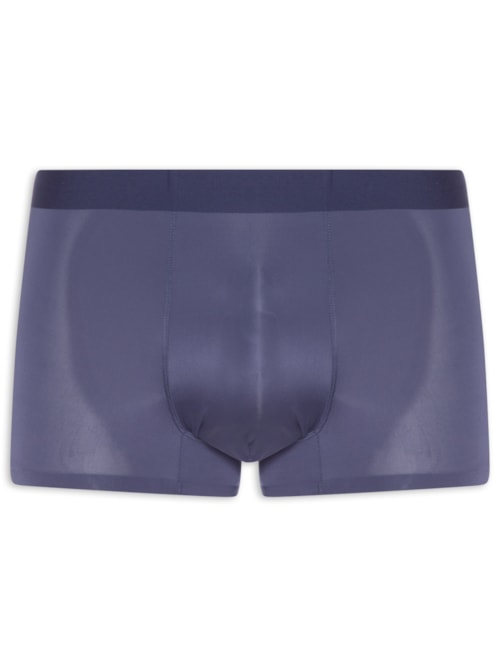 Cueca Box Sem Costura Poliamida - Azul